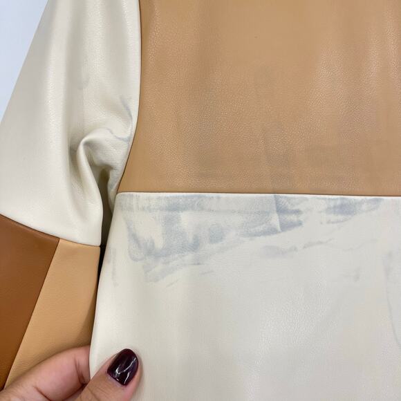 Alexis | NWT Cameron Dress in Multi Patchwork Faux Leather Shift AS IS M - Picture 13 of 16